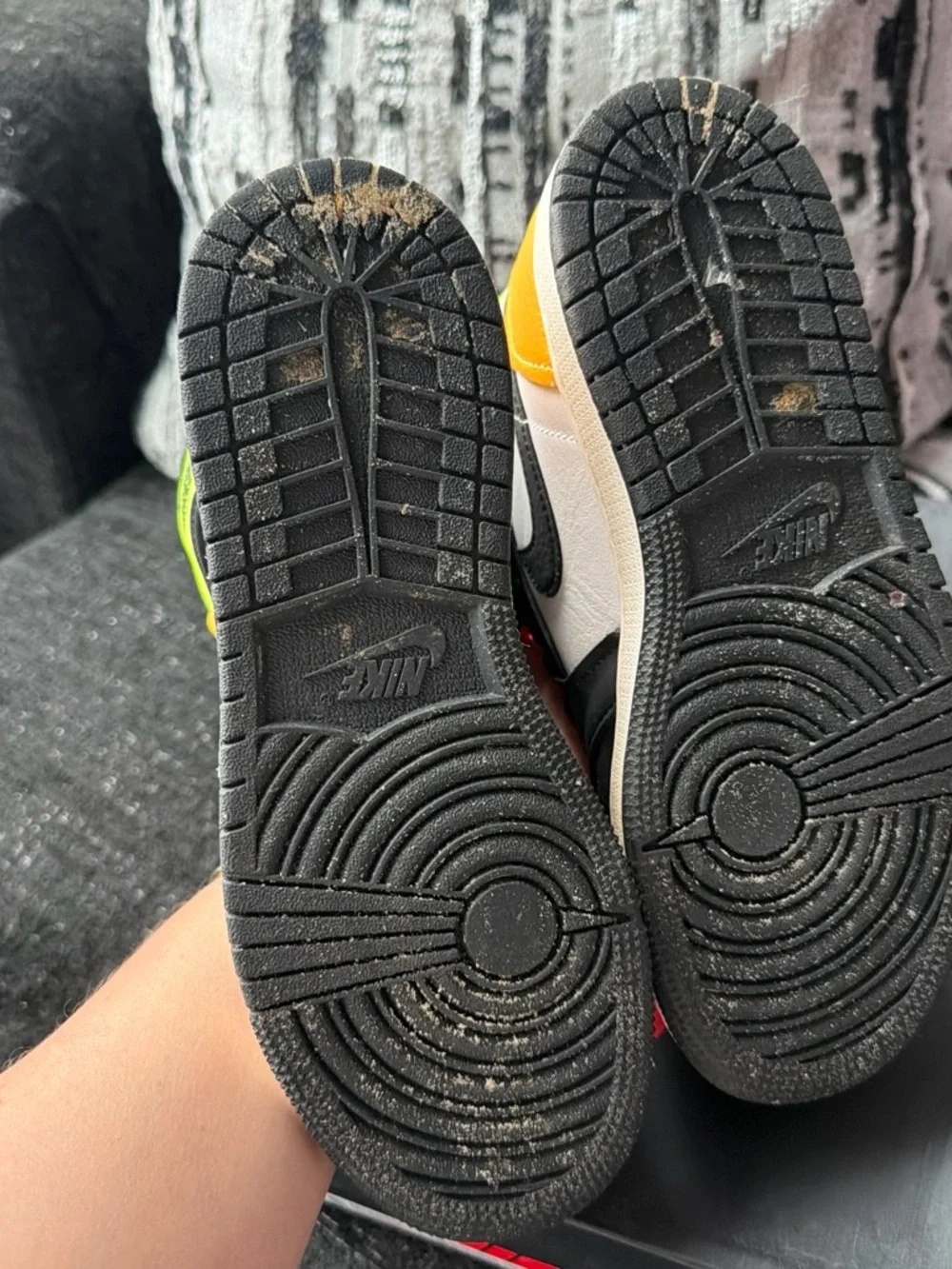 Jordan Kids Sneakers - Black, White & Yellow